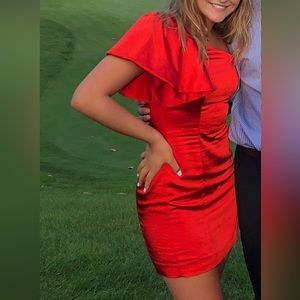 Frame and Partners x Free People Red Mini Dress Size 4